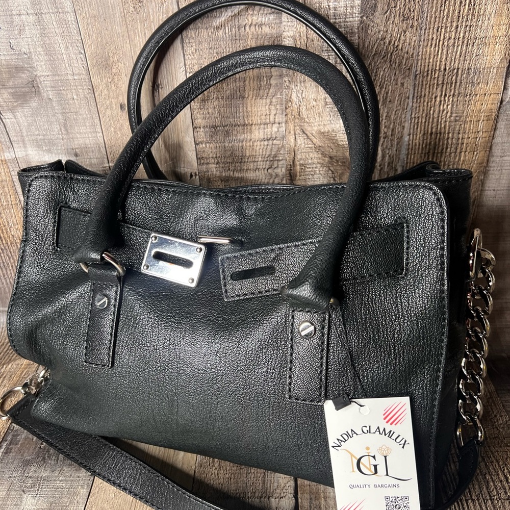 Michael Kors black soft leather Hamilton Satchel Handbag - Picture 8 of 15